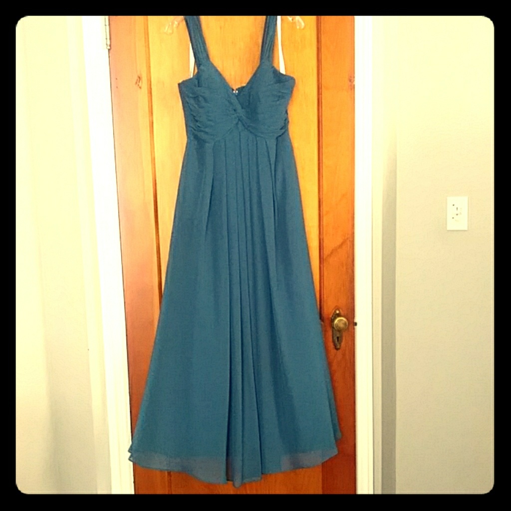 Worn Once Ink Blue Size 8 Azazie Brand Dress